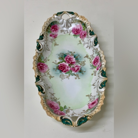 19th Century Antique German R S Prussia Oblong Ornate Relish Tray Plate - Picture 14 of 16